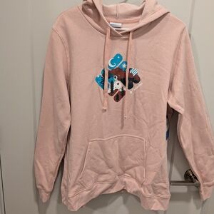 Columbia Pink Hoodie with Graphic Design